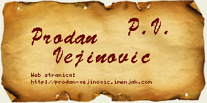 Prodan Vejinović vizit kartica